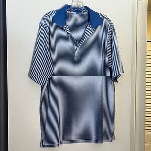 Classic Navy Striped Polo Shirt